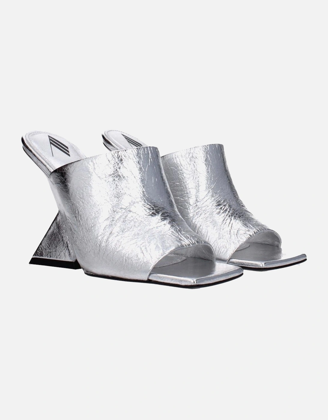 High Heel Open Toe Leather Sandals Women - Gray