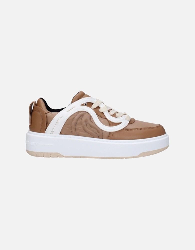 Front and Back Logo Lace-Up Sneakers Women - Brown