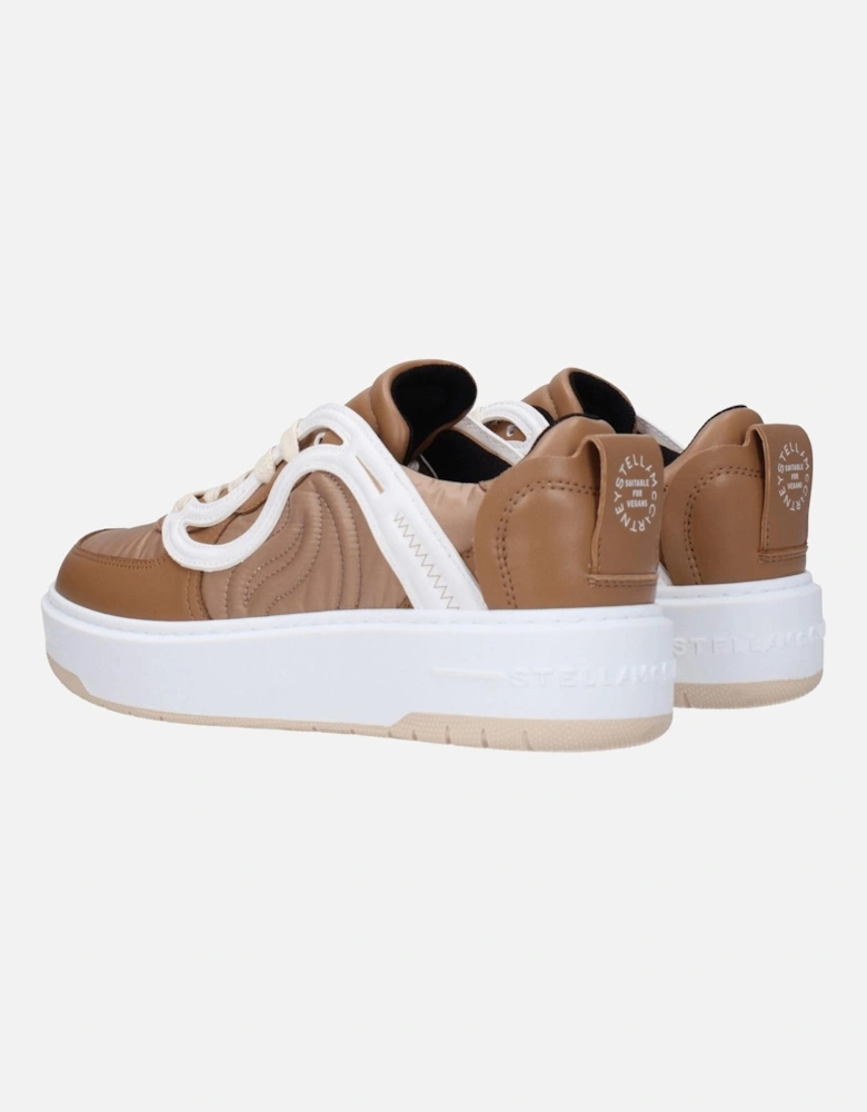 Front and Back Logo Lace-Up Sneakers Women - Brown