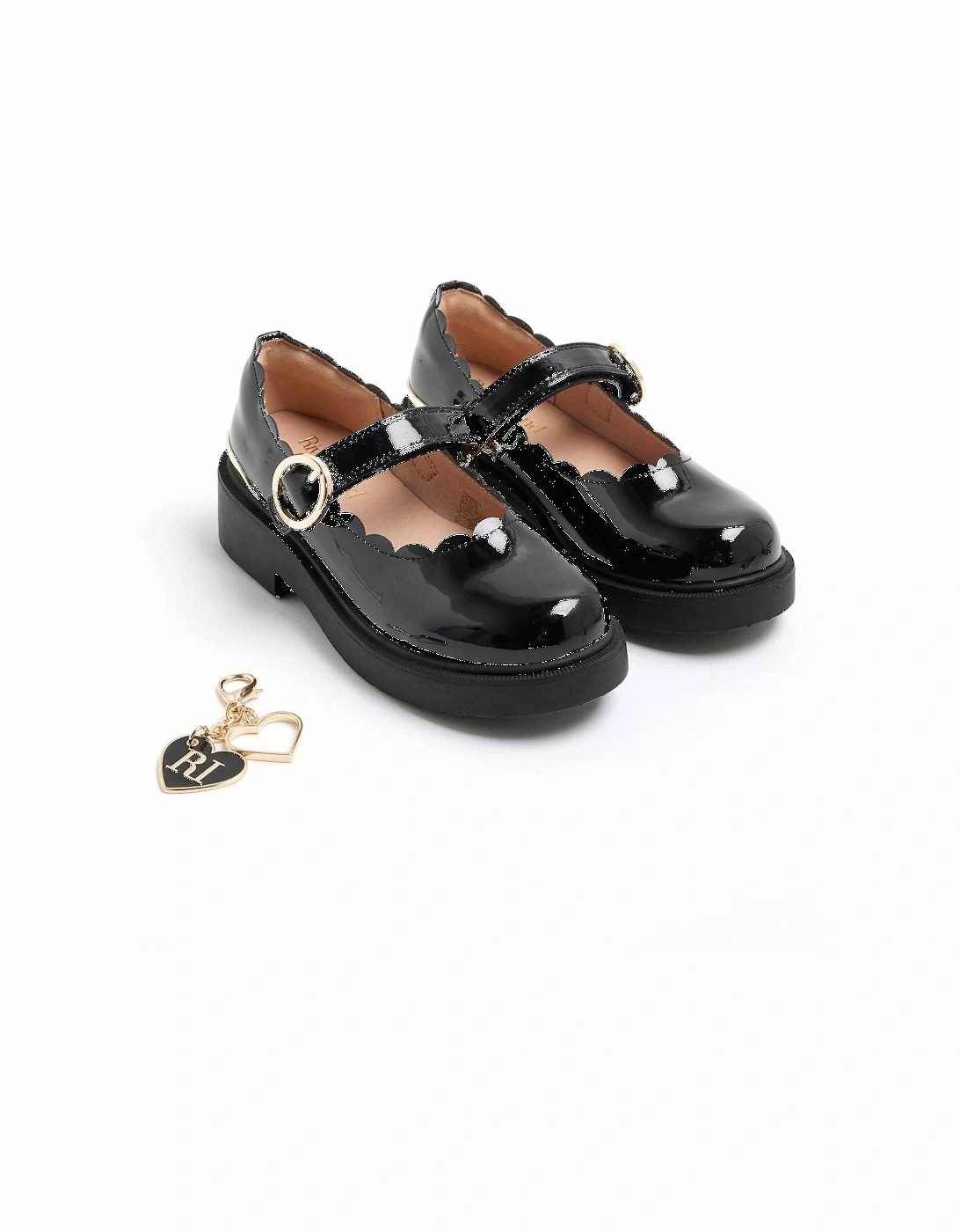 Older Girls Scalloped Mary Jane Shoes - Black, 2 of 1