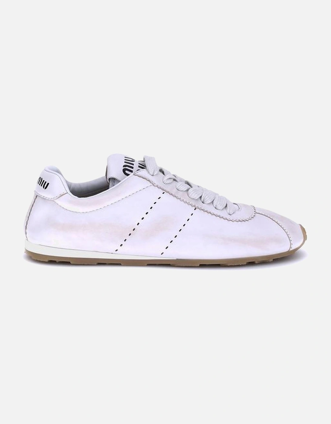 Perforated Leather Plume Sneakers with Rubber Sole Women - White, 5 of 4