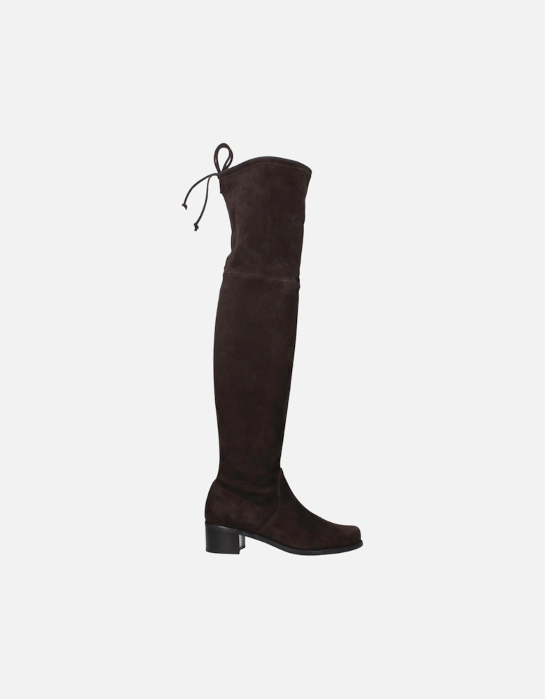 Suede Mid Heel Vintage Effect Boots Women - Brown