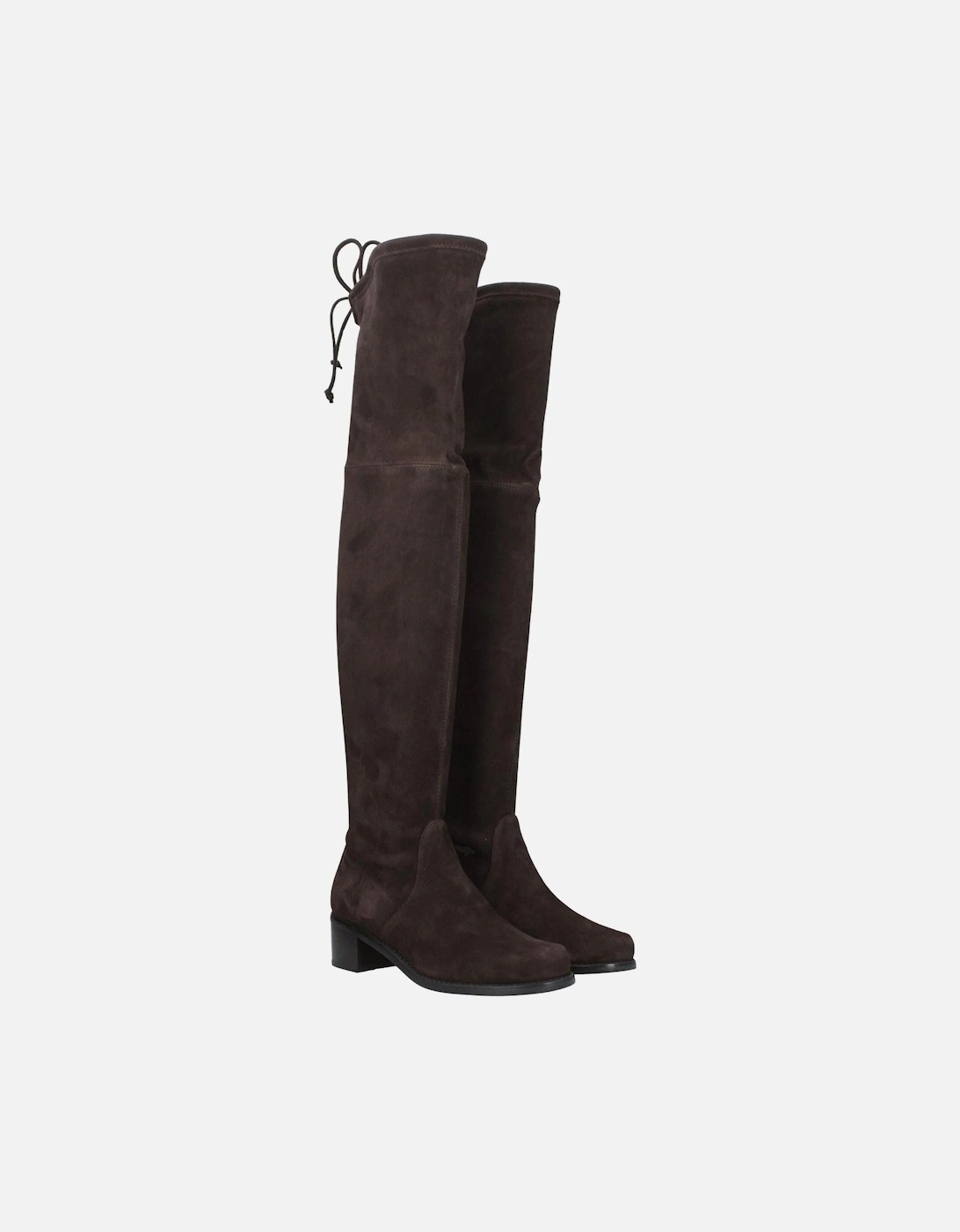 Suede Mid Heel Vintage Effect Boots Women - Brown