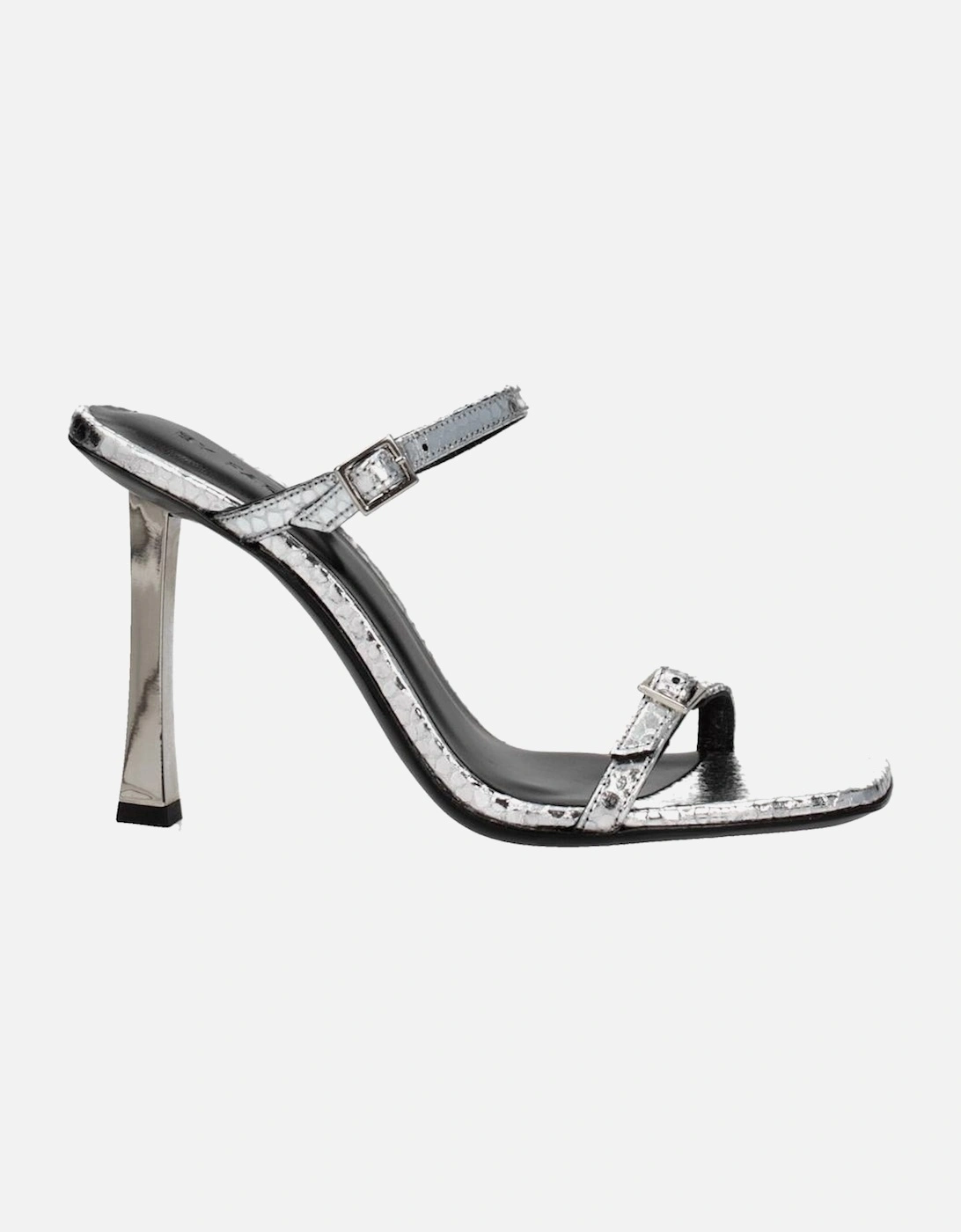 High Heel Open Toe Leather Sandals Women - Gray, 6 of 5