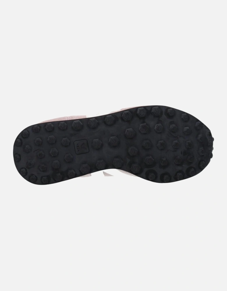Suede Lace-Up Sneakers with Logos Women - Pink