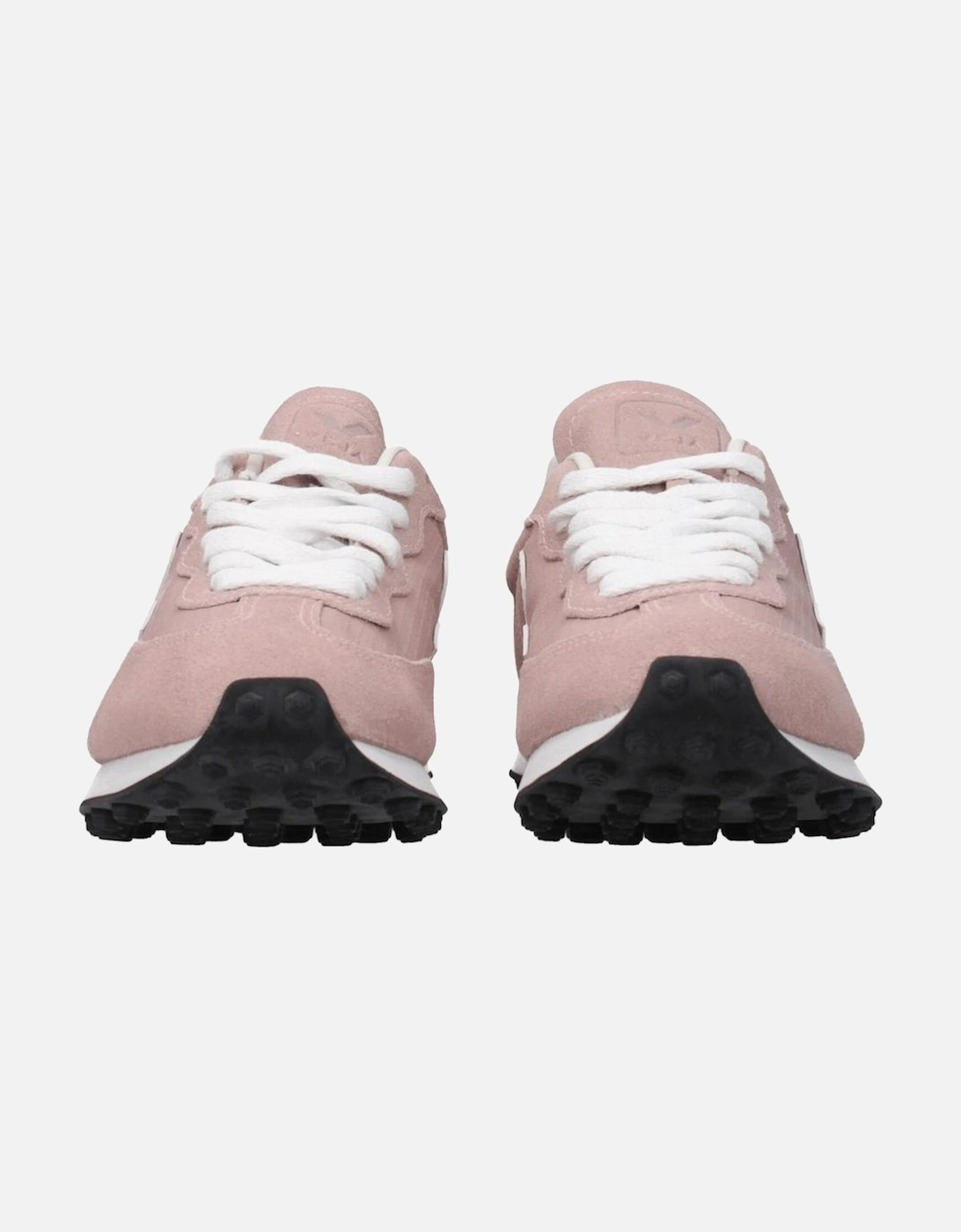 Suede Lace-Up Sneakers with Logos Women - Pink