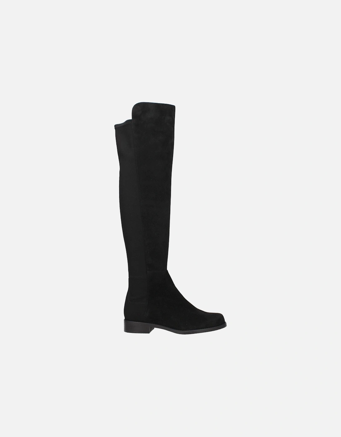 Suede Low Heel Casual Boots Women - Black, 5 of 4