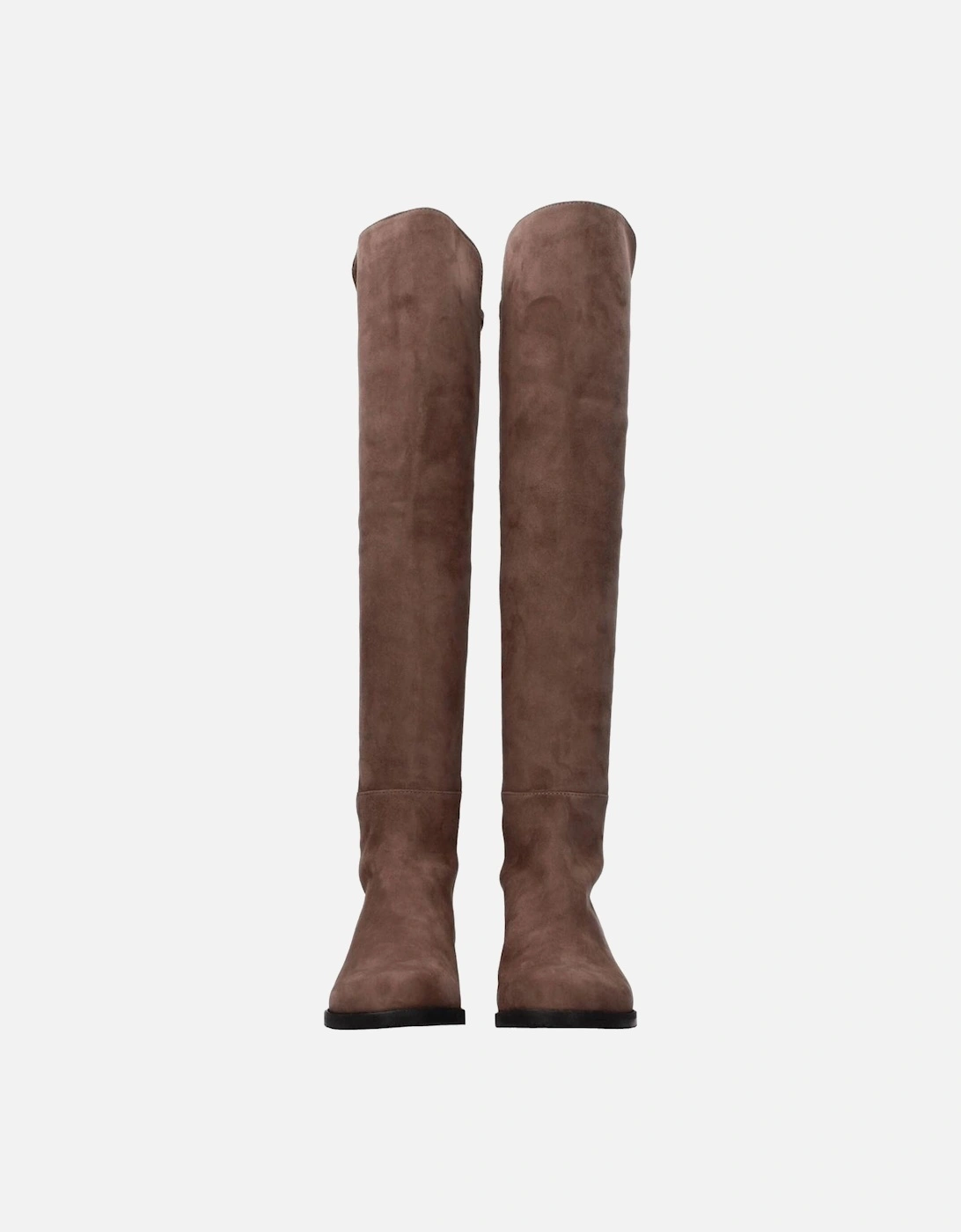 Suede Low Heel Casual Boots Women - Brown