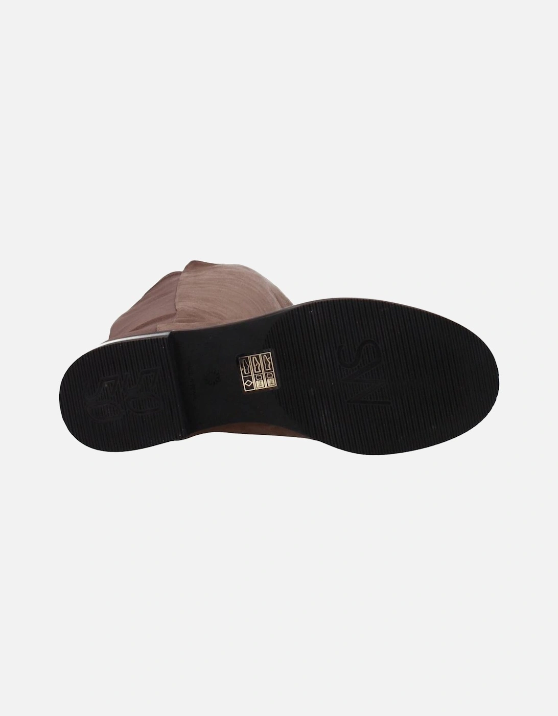 Suede Low Heel Casual Boots Women - Brown
