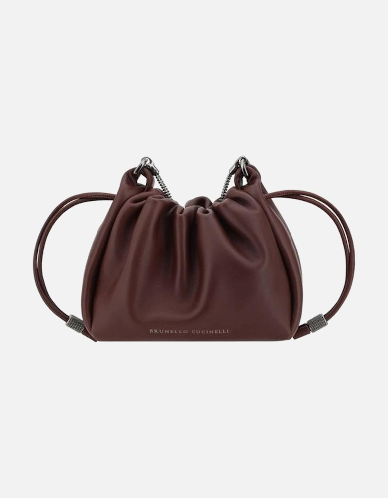 Bucket Mellow Mini Leather Shoulder Bag Women - Bordeaux