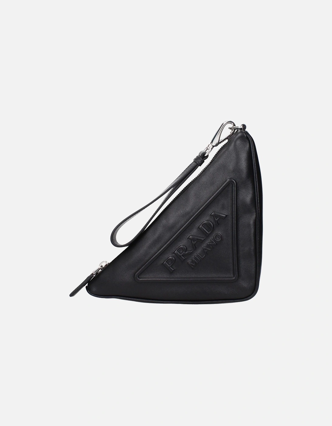 Distressed Leather Clutch with Removable Handle Women - Black Clutch, 3 of 2