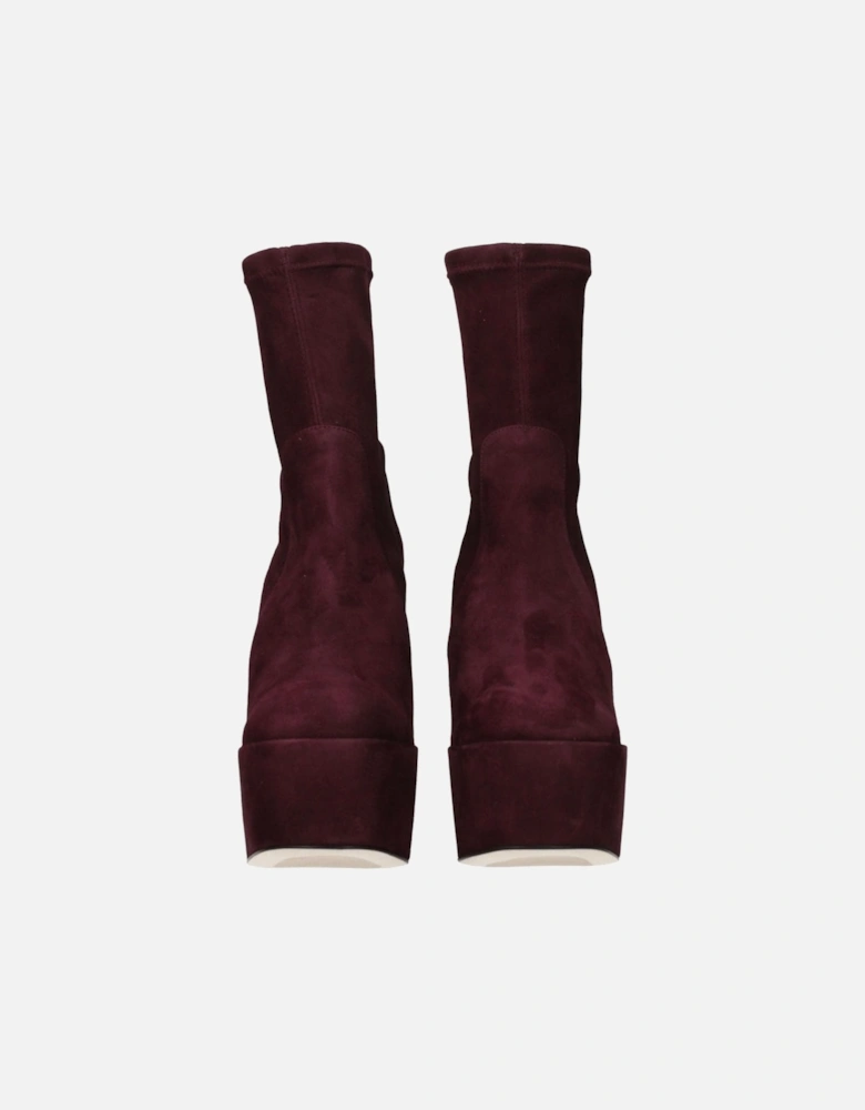 High Heel Suede Ankle Boots Women - Purple