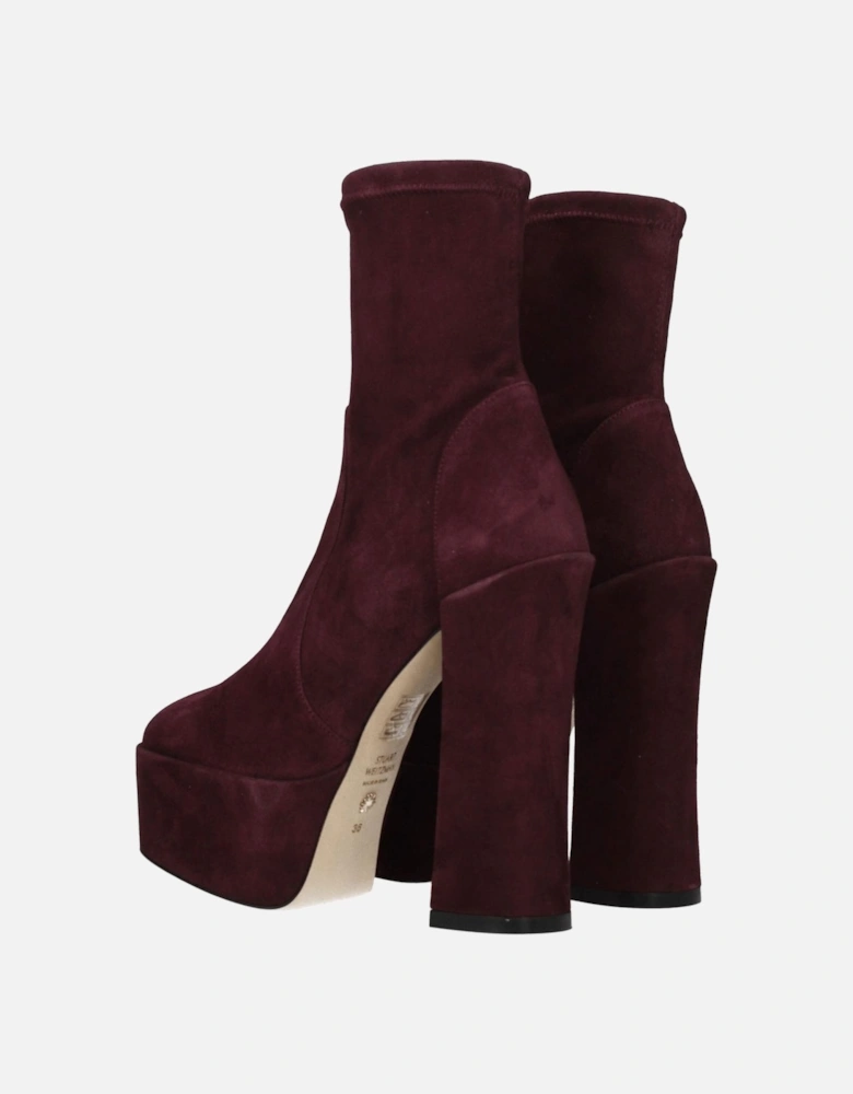 High Heel Suede Ankle Boots Women - Purple