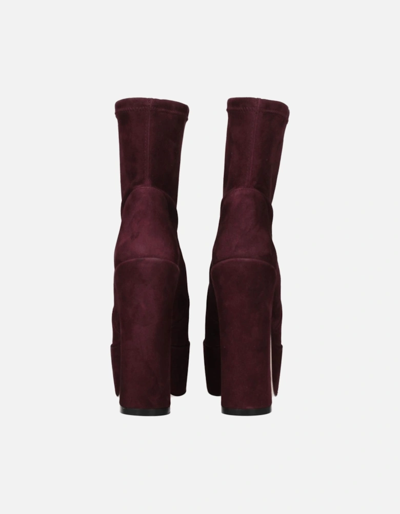 High Heel Suede Ankle Boots Women - Purple