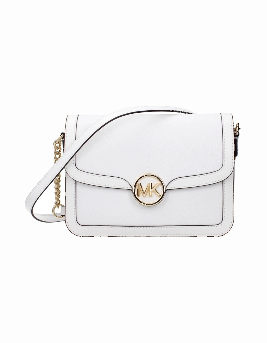Leather Crossbody Bag with Adjustable Shoulder Strap Women - White, 4 of 3