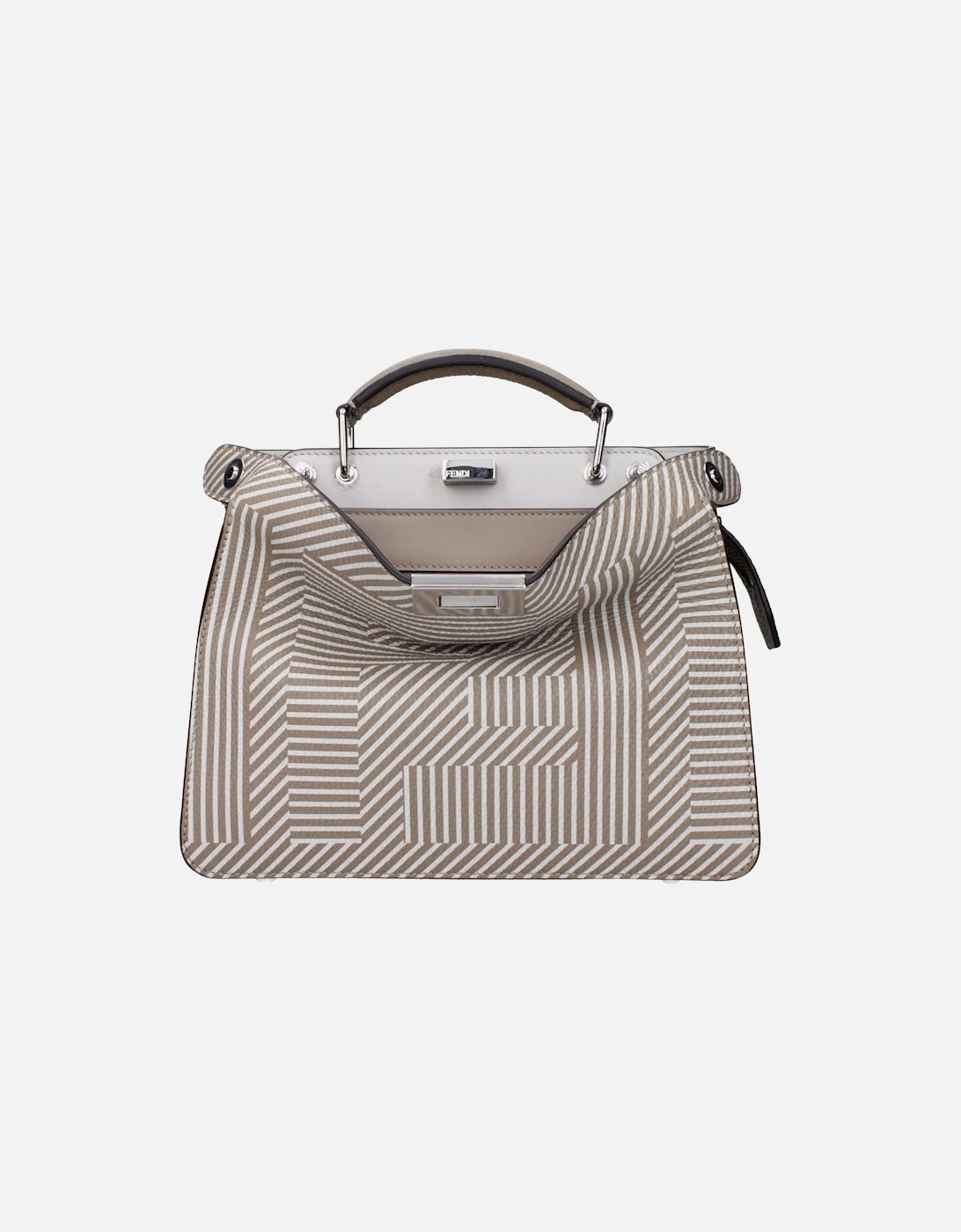 Leather Handbag with Adjustable and Removable Straps Women - Beige, 6 of 5