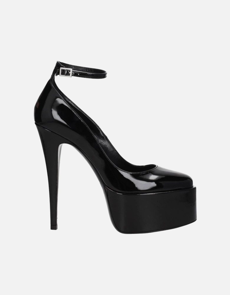 Patent Leather High Heel Sandals Women - Black