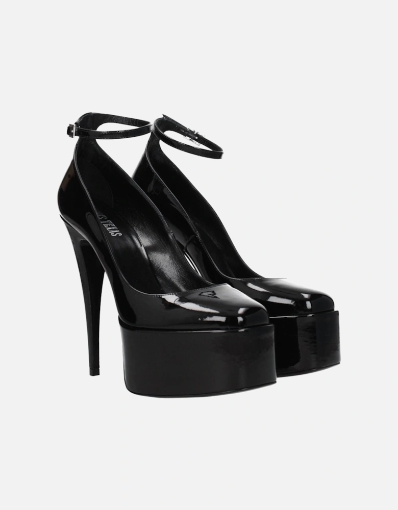 Patent Leather High Heel Sandals Women - Black