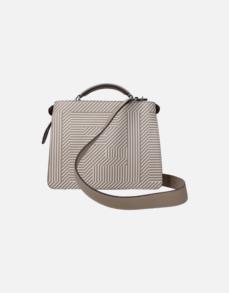 Leather Handbag with Adjustable and Removable Straps Women - Beige