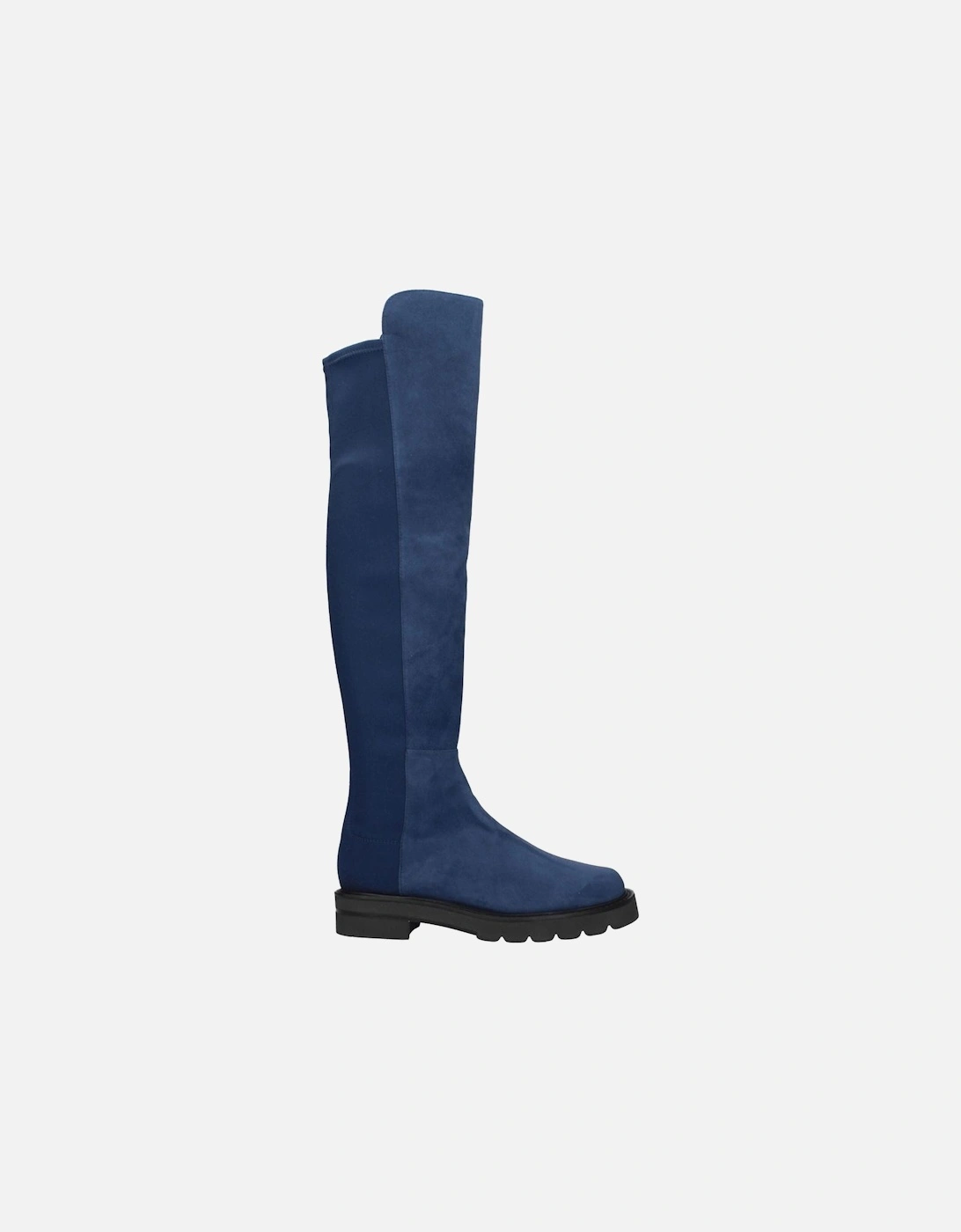 Suede Casual Mid Heel Boots Women - Blue, 6 of 5