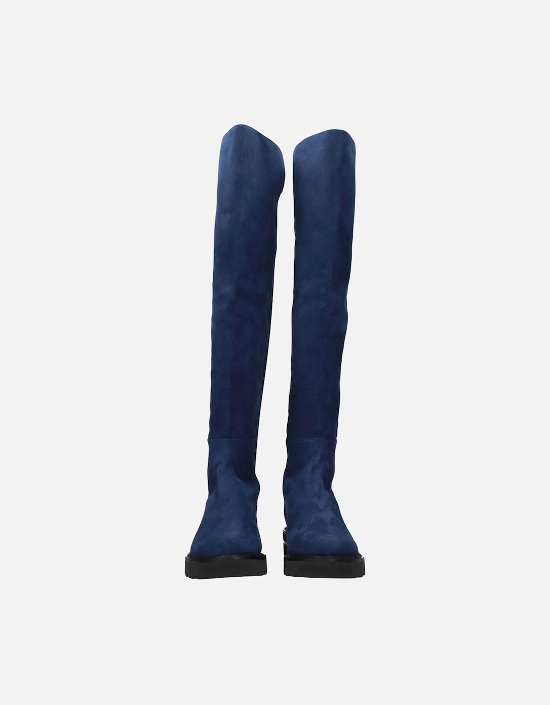 Suede Casual Mid Heel Boots Women - Blue
