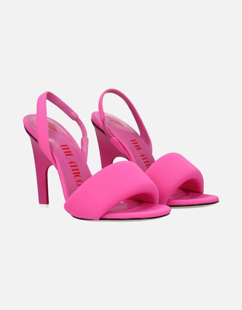 Open Toe High Heel Leather Sandals Women - Pink