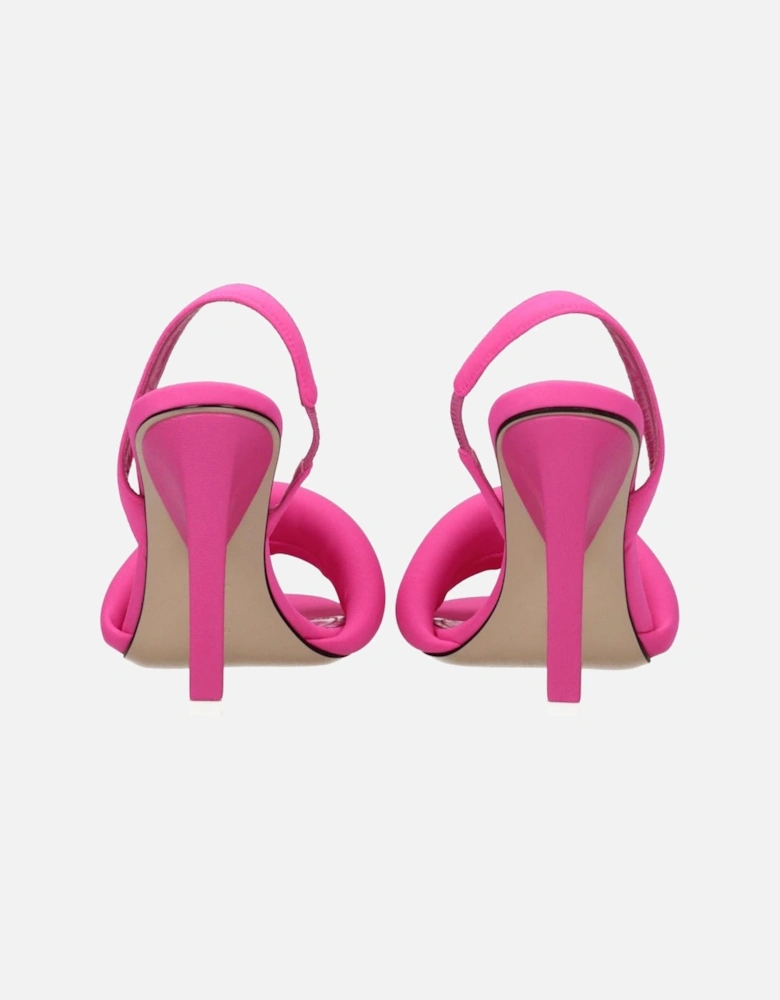 Open Toe High Heel Leather Sandals Women - Pink