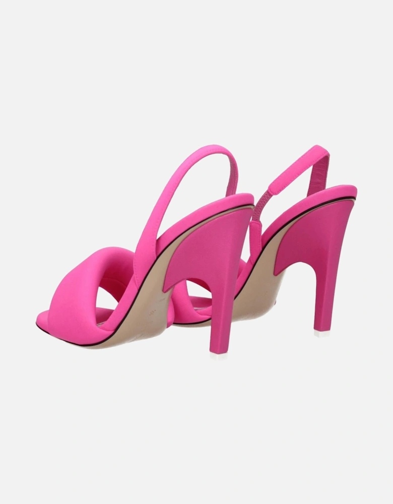 Open Toe High Heel Leather Sandals Women - Pink