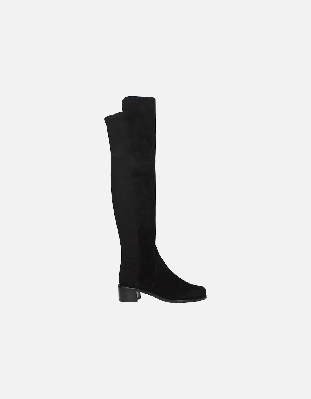 Vintage Effect Suede Boots with Mid Heels Women - Black, 6 of 5