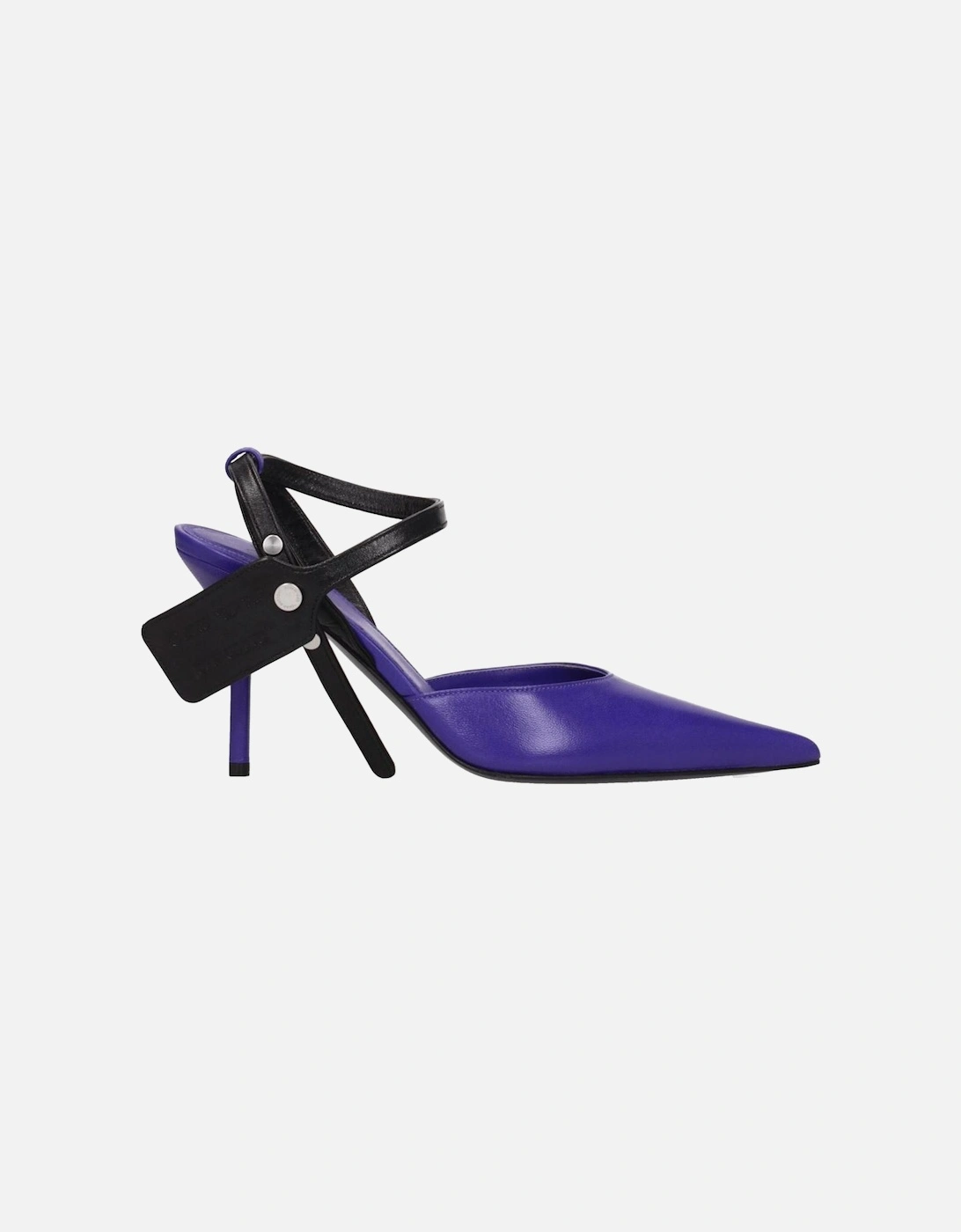 High Heel Pointy Toe Leather Sandals Women - Purple, 6 of 5