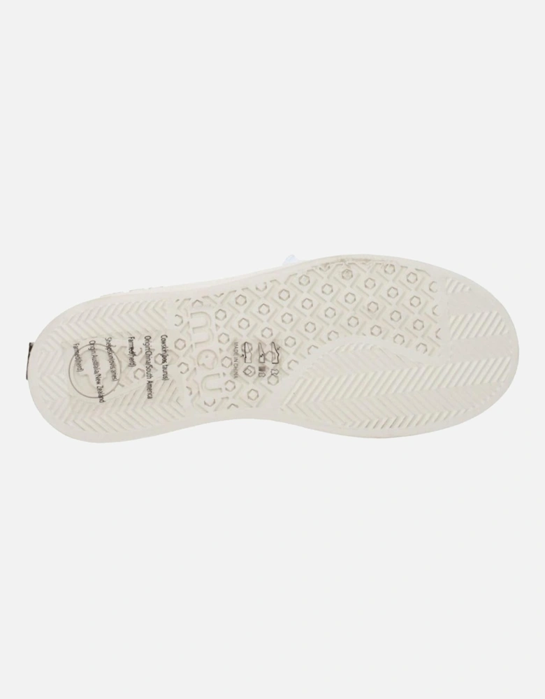 Leather Lace-Up Sneakers with Back Logo Women - Gray
