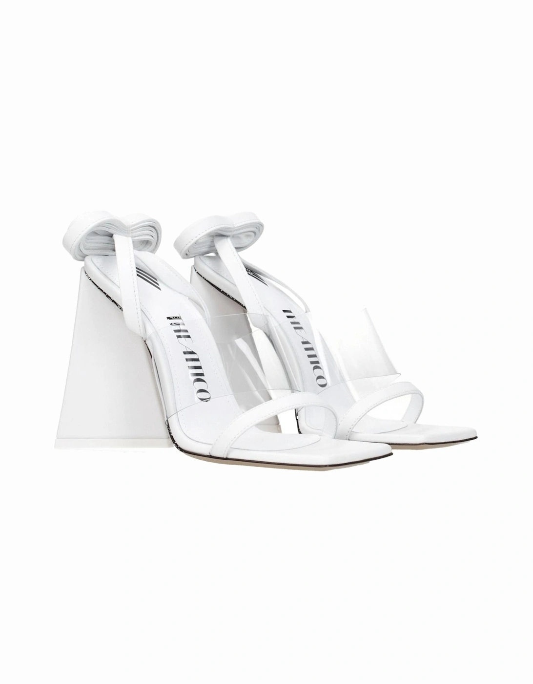 High Heel Leather Open Toe Sandals Women - White