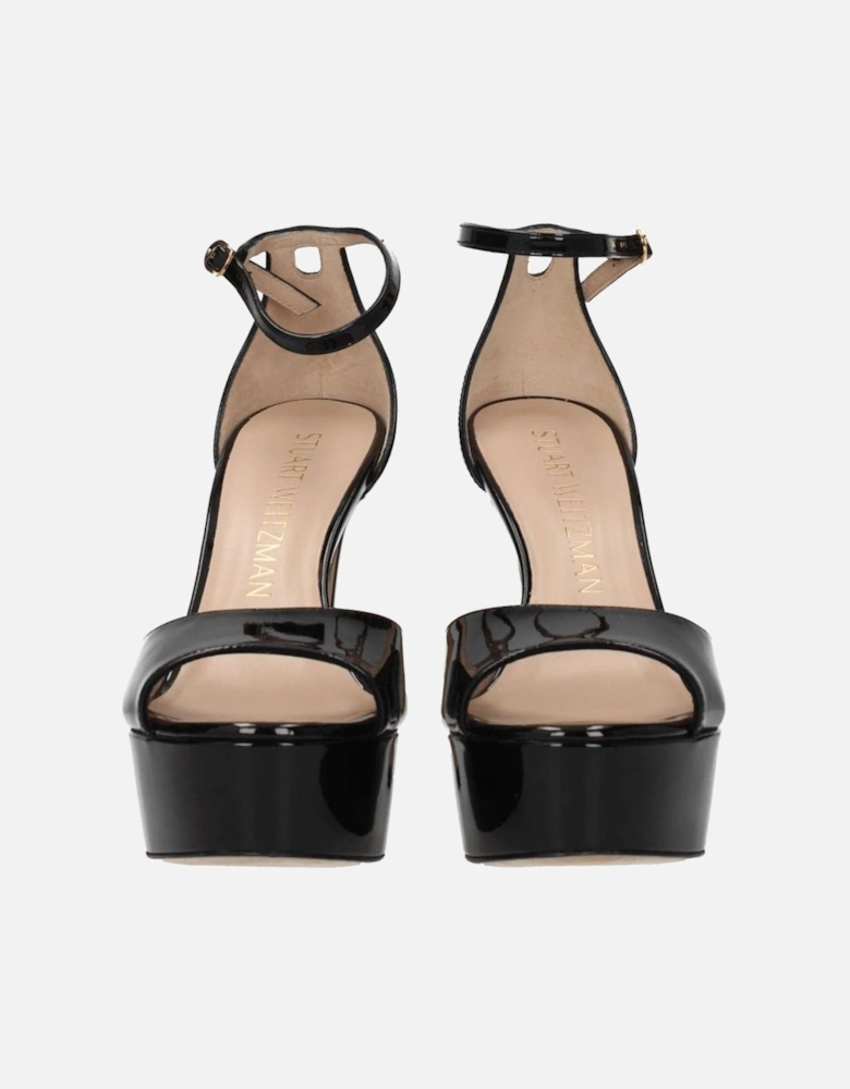 High Heel Patent Leather Open Toe Sandals Women - Black