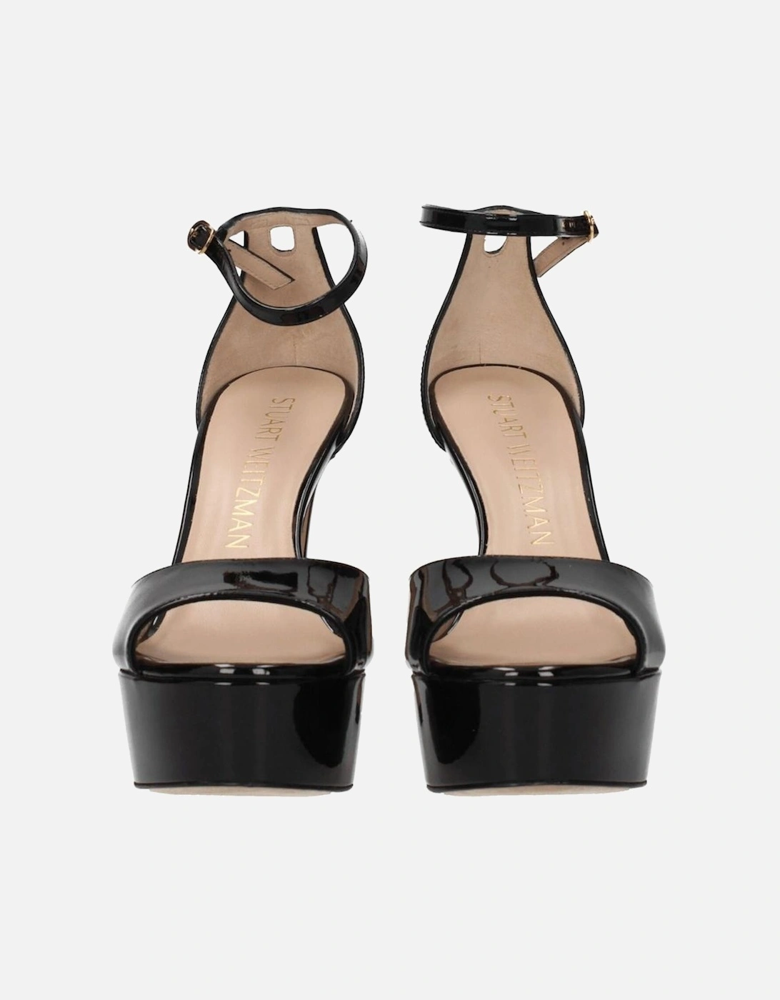 High Heel Patent Leather Open Toe Sandals Women - Black