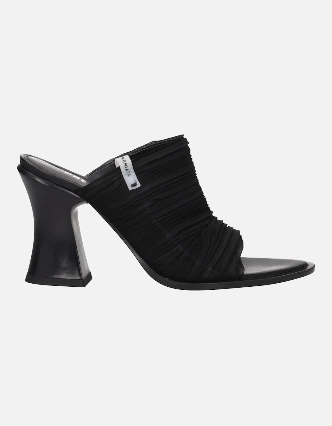 High Heel Open Toe Leather Sandals Women - Black, 6 of 5