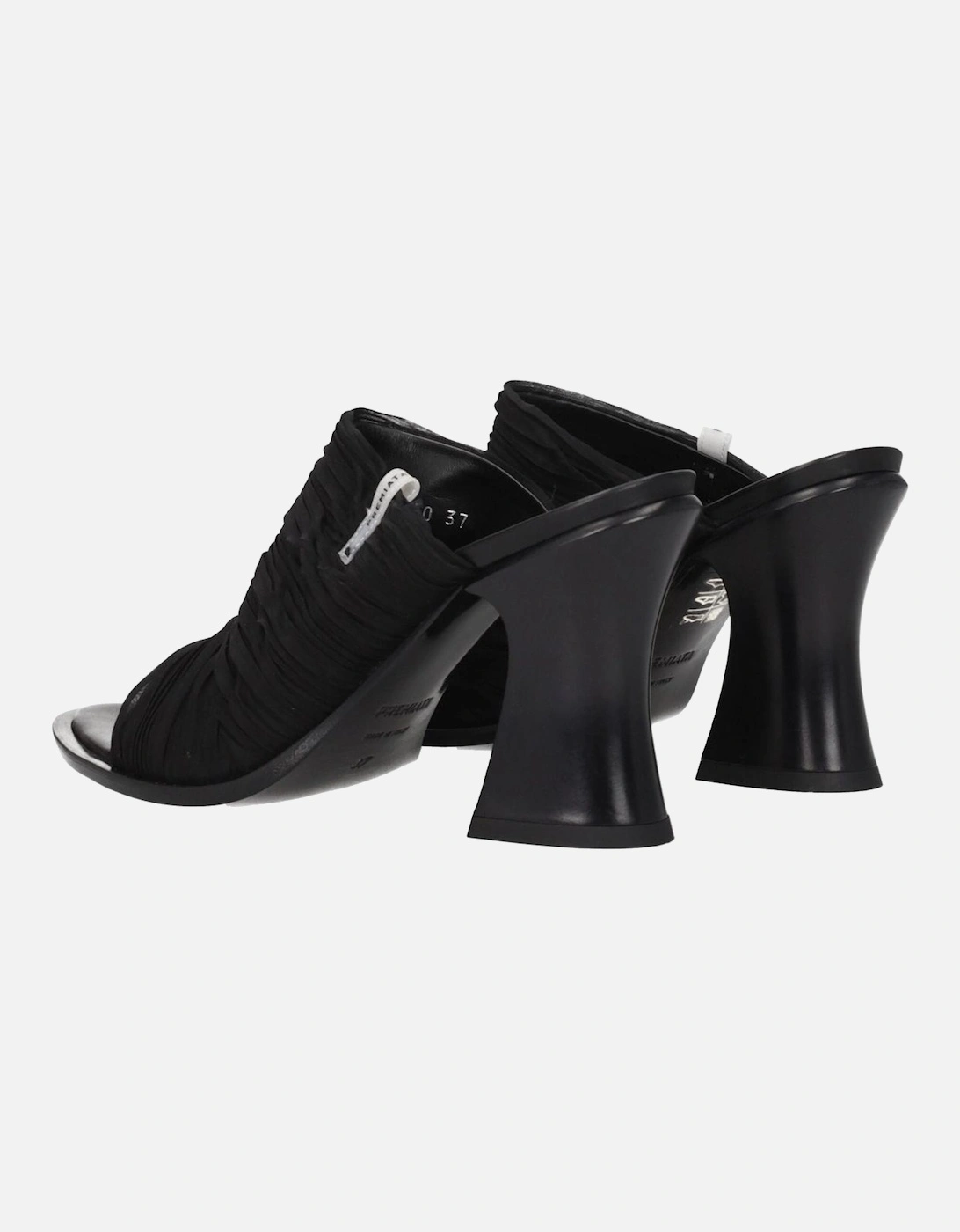 High Heel Open Toe Leather Sandals Women - Black