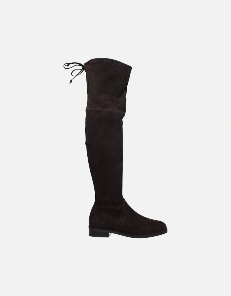 Suede Self-Tie Casual Boots with Round Toe Women - Brown