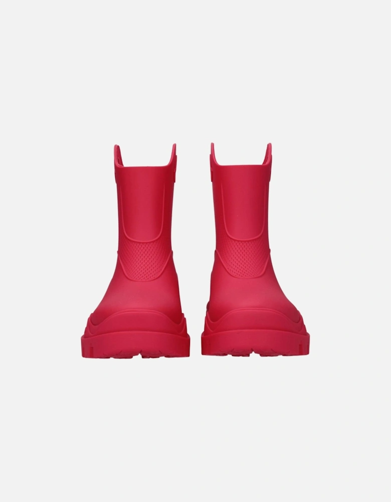 Rubber Ankle Boots with Side and Back Logo Women - Pink