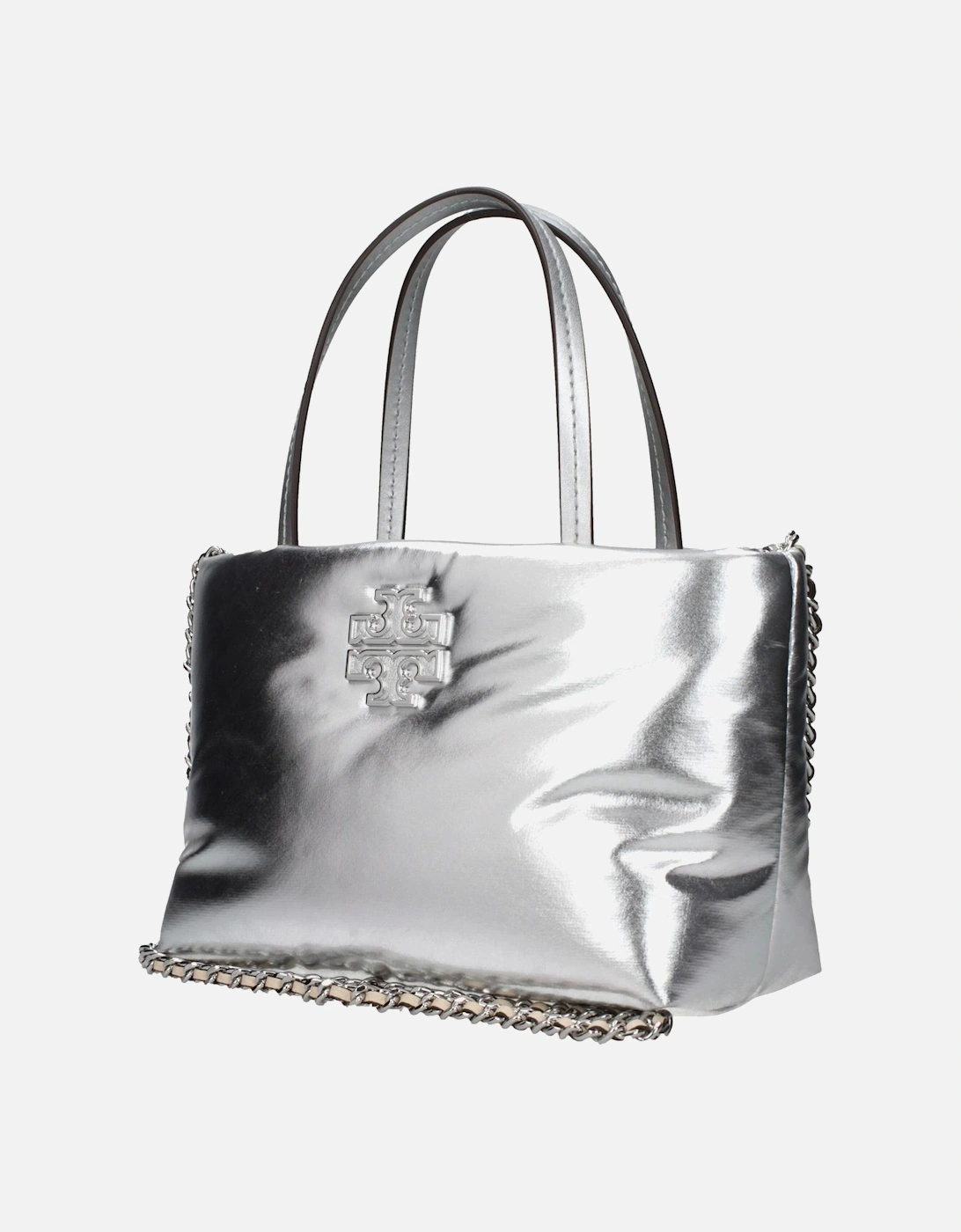 Mini Leather Handbag with Front Logo and Removable Shoulder Strap