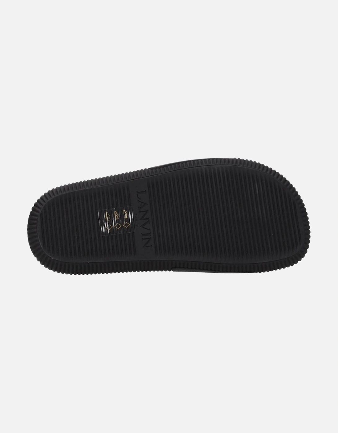 Front Logo Rubber Slippers and Clogs Women - Black Sandals