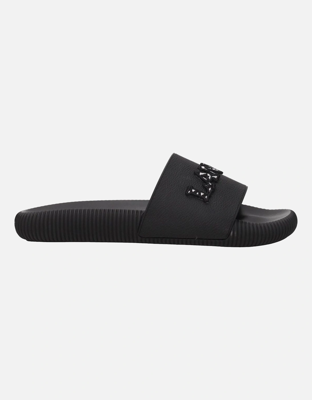 Front Logo Rubber Slippers and Clogs Women - Black Sandals, 6 of 5