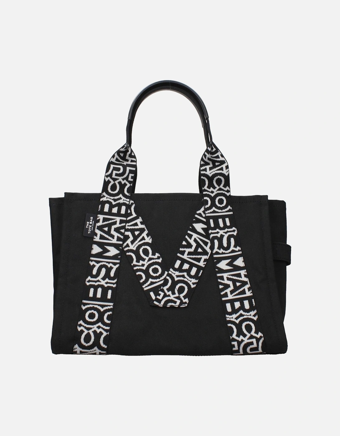 Large Leather Shoulder Bag with Logo Women - Black, 3 of 2