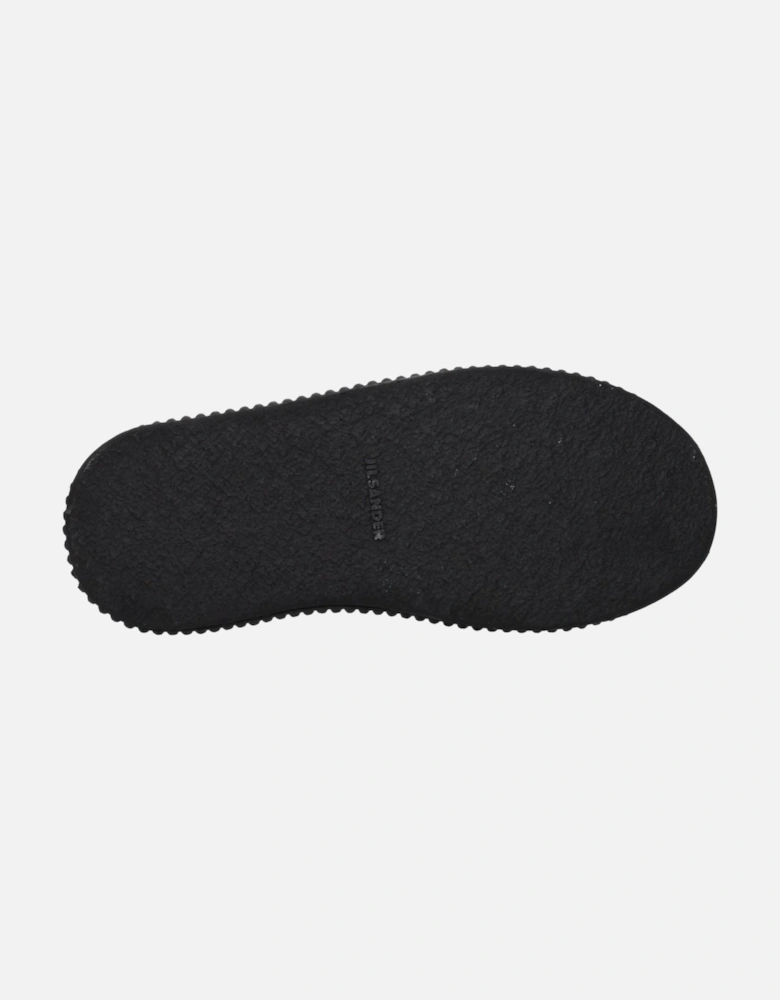 Square Toe Fabric Sneakers with Wedge Heel Women - Black