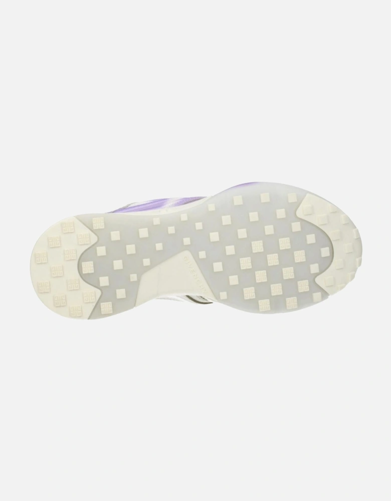 Leather Sneakers with Side and Logo Details Women - Beige