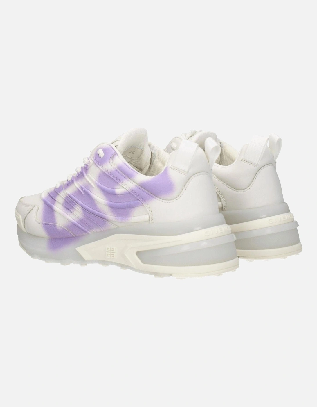 Leather Sneakers with Side and Logo Details Women - Beige
