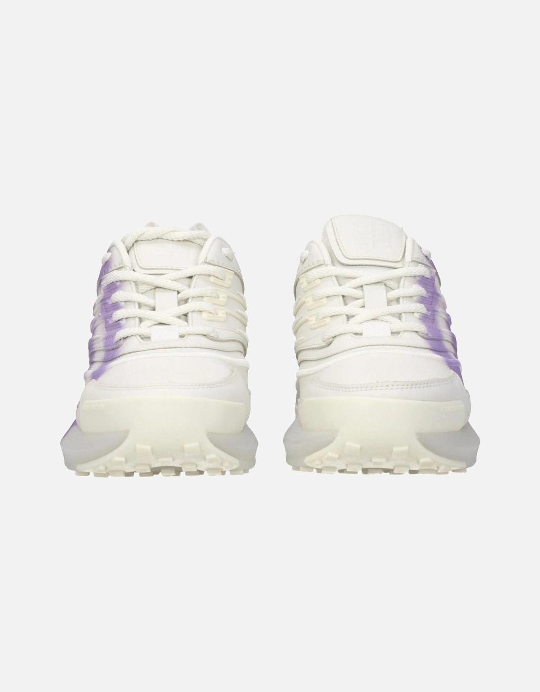 Leather Sneakers with Side and Logo Details Women - Beige