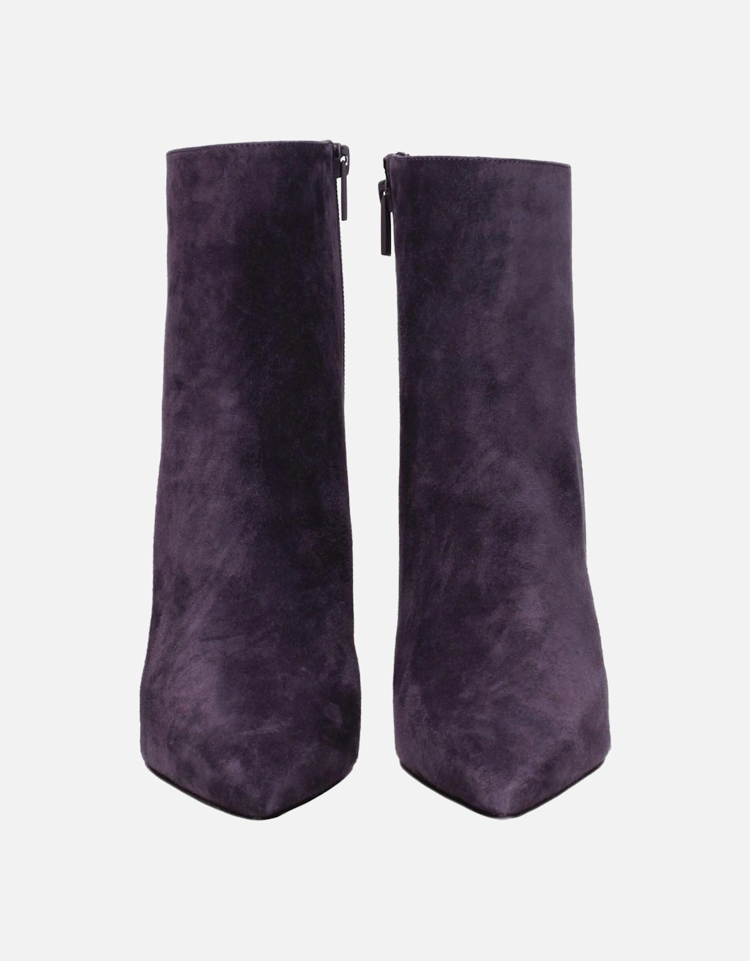 Suede Ankle Boots with Zip Closure Women - Purple