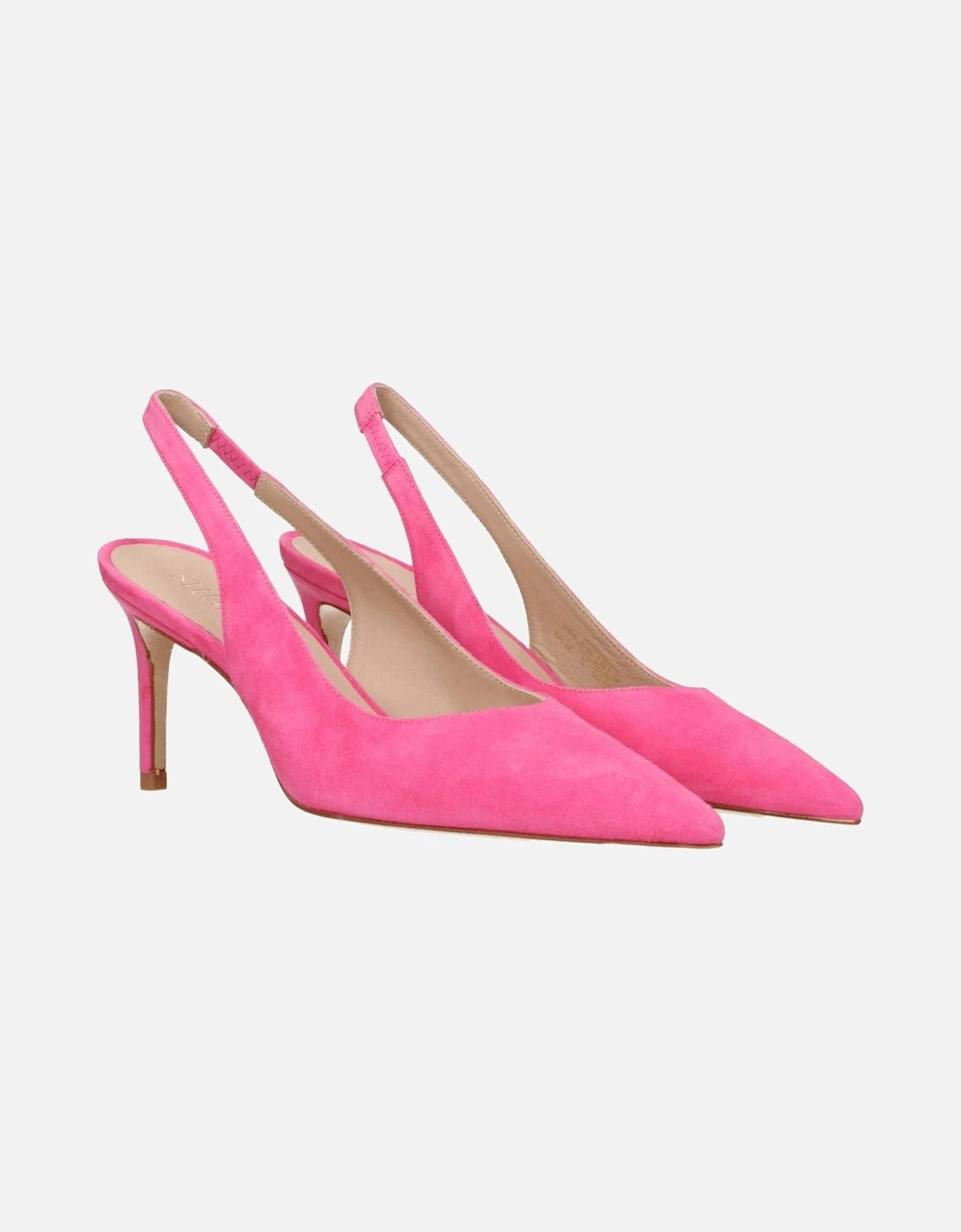 Mid Heel Pointy Toe Suede Sandals Women - Pink