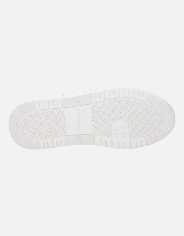 Patent Leather Lace-Up Sneakers with Logo Detailing Women - White