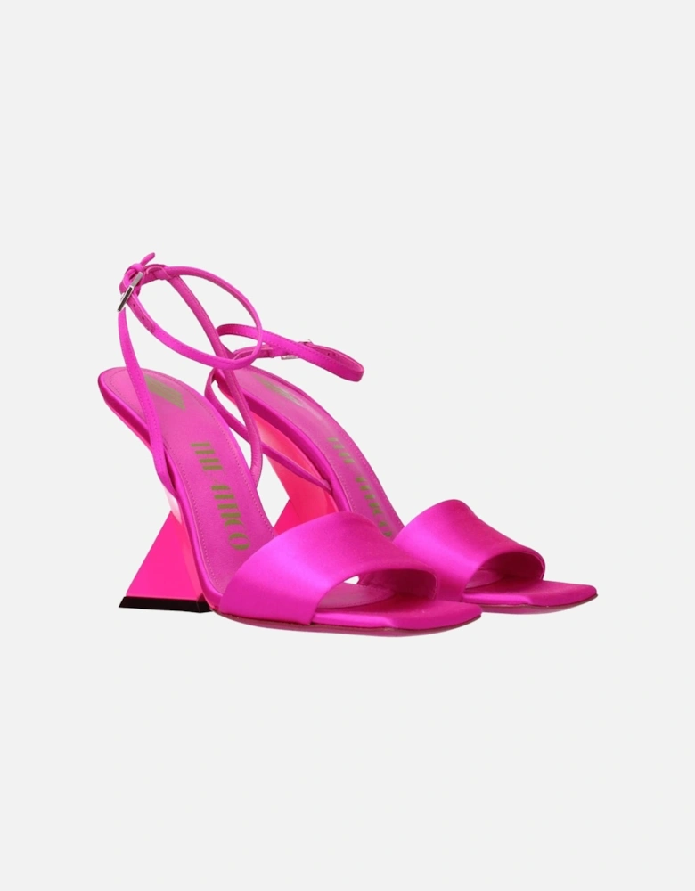 Satin High Heel Open Toe Sandals Women - Pink